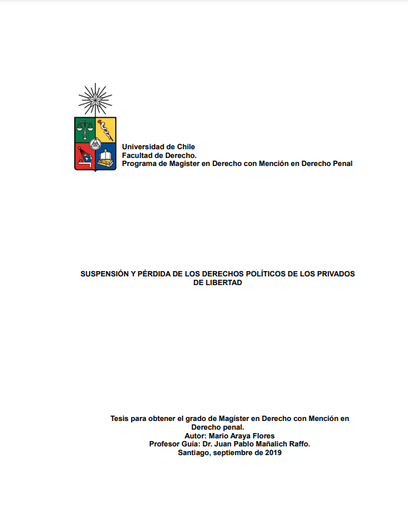 Suspensión y pérdida de los derechos políticos de los privados de libertad