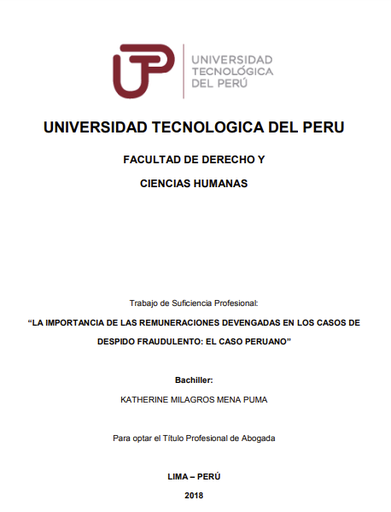 La importancia de las remuneraciones devengadas en los casos de despido fraudulento: El caso peruano