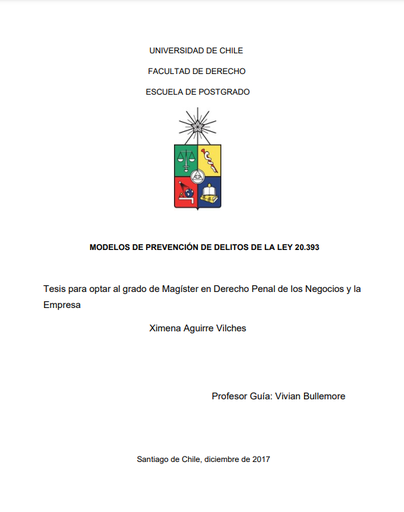 Modelos de prevención de delitos de la Ley 20.393