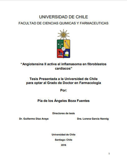 Angiotensina II activa el inflamasoma en fibroblastos cardiacos