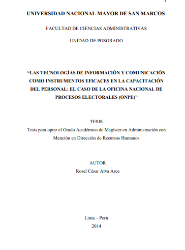 Las Tecnologías de información y comunicación como instrumentos eficaces en la capacitación del personal