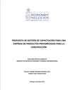 Propuesta de gestión de capacitación para una empresa de productos prefabricados para la construcción