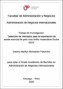 Selección de mercados para la exportación de aceite esencial de palo rosa Aniba rosaeodora Ducke 2019