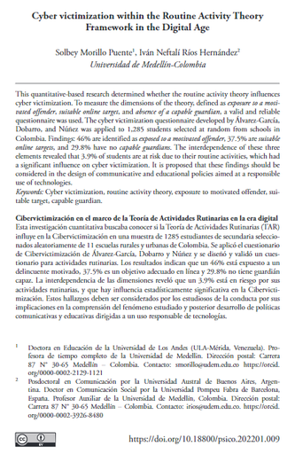 Cyber victimization within the routine activity theory framework in the digital age