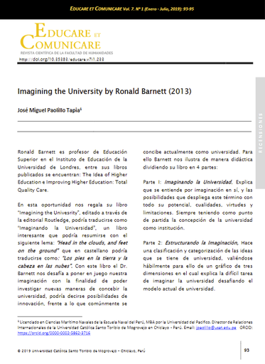 Imagining the University by Ronald Barnett