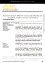 Aportes a la formación del talento humano desde la filosofía de la educación de pensadores peruanos representativos