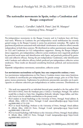 The nationalist movements in Spain, today: a Catalonian and Basque comparison