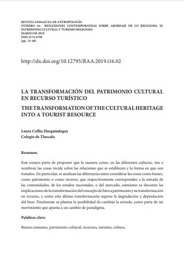 La transformación del patrimonio cultural en recurso turístico