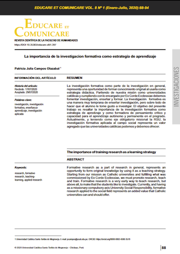 La importancia de la investigacion formativa como estrategia de aprendizaje