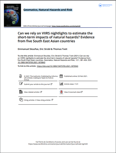 Can We Rely on VIIRS Nightlights to Estimate the Short-Term Impacts of Natural Hazards?