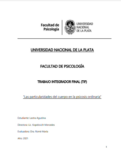 Las particularidades del cuerpo en la psicosis ordinaria