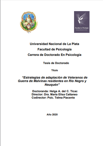 Estrategias de adaptación de Veteranos de Guerra de Malvinas residentes en Río Negro y Neuquén