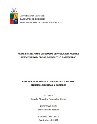 Análisis del caso de globos de vigilancia contra municipalidad de Las Condes y Lo Barnechea