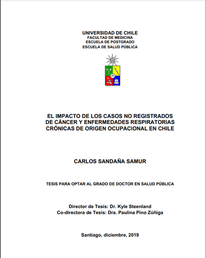 El impacto de los casos no registrados de cáncer y enfermedades respiratorias crónicas de origen ocupacional en Chile