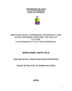 Emotional bodil y experience, depressivity and eating disorder symptoms : the role of culture : a new assessment tool for clinical applications