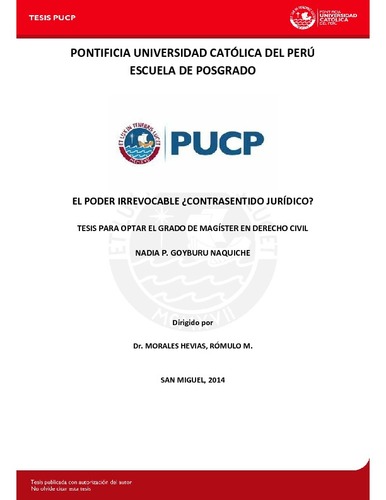 El poder irrevocable ¿contrasentido jurídico?