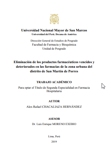 Eliminación de los productos farmacéuticos vencidos