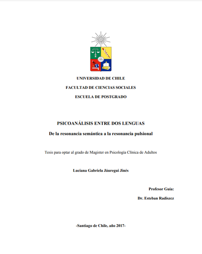 Psicoanálisis entre dos lenguas: De la resonancia semántica a la resonancia pulsional