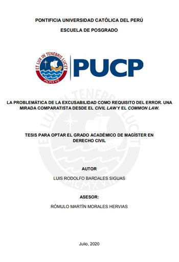 La problemática de la excusabilidad como requisito del error. Una mirada comparatista desde el Civil Law y el Common Law.