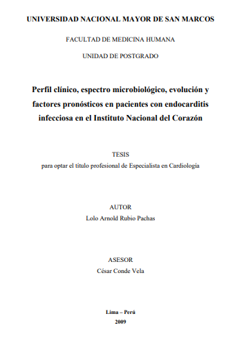 Perfil clínico, espectro microbiológico, evolución y factores pronósticos en pacientes con endocarditis infecciosa