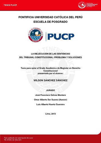 La inejecución de las sentencias del Tribunal Constitucional : problema y soluciones