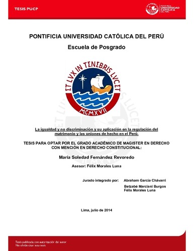 La igualdad y no discriminación y su aplicación en la regulación del matrimonio y las uniones de hecho en el Perú