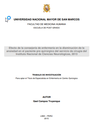 Efecto de la consejería de enfermería en la disminución de la ansiedad en el paciente pre quirúrgico