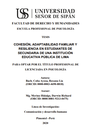 Cohesión, adaptabilidad familiar y resiliencia en estudiantes de secundaria de una institución educativa pública de Lima