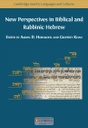 New Perspectives in Biblical and Rabbinic Hebrew