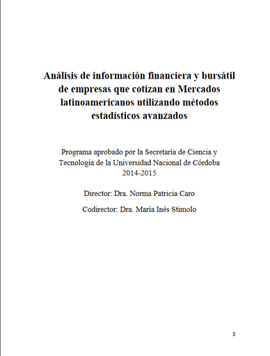 Análisis de información financiera y bursátil de empresas que cotizan en mercados latinoamericanos