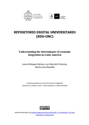 Understanding the determinants of economic integration in Latin America