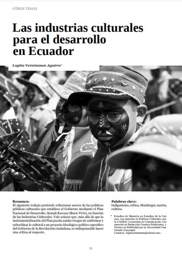 Las industrias culturales para el desarrollo en Ecuador