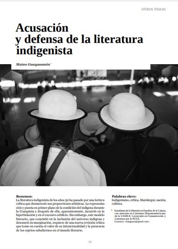 Acusación y defensa de la literatura indigenista