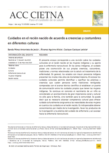 Cuidados en el recién nacido de acuerdo a creencias y costumbres en diferentes culturas