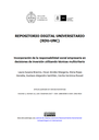 Incorporación de la responsabilidad social empresaria en decisiones de inversión utilizando técnicas multicriterio