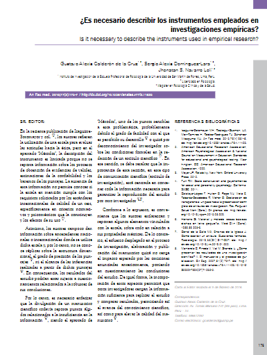 ¿Es necesario describir los instrumentos empleados en investigaciones empíricas?