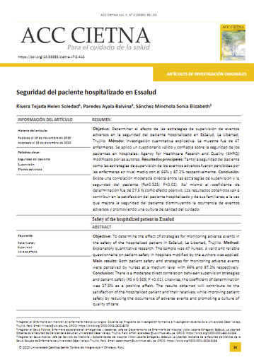 Seguridad del paciente hospitalizado en Essalud