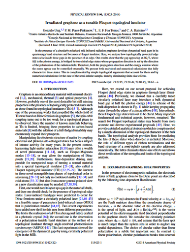 Irradiated graphene as a tunable Floquet topological insulator