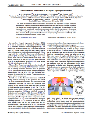 Multiterminal conductance of a floquet topological insulator