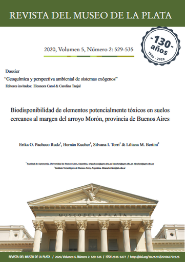 Biodisponibilidad de elementos potencialmente tóxicos en suelos cercanos al margen del arroyo Morón
