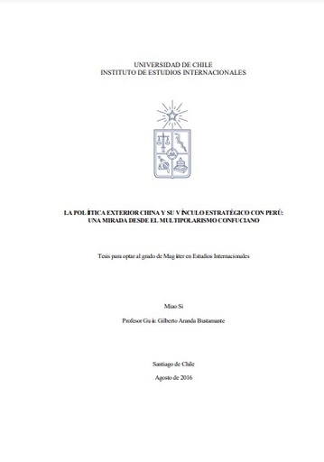 La política exterior china y su vínculo estratégico con Perú: una mirada desde el multipolarismo confuciano