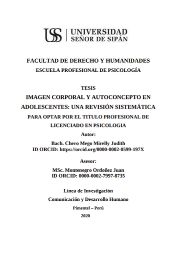 Imagen corporal y autoconcepto en adolescentes: una revisión sistemática