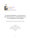 El concepto de derecho a la educación en la discusión legislativa y texto definitivo de la Ley 21.091 sobre educación superior