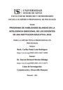 Programa de habilidades blandas en la inteligencia emocional de los docentes de una institución educativa, 2019