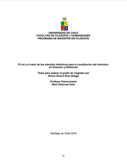 El rol y el valor de los estudios históricos para la constitución del individuo en Emerson y Nietzsche