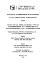 Clima social familiar y bullying en estudiantes de secundaria de una institución educativa de Chiclayo, 2019