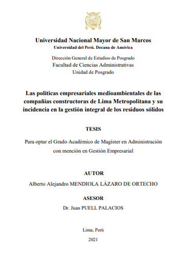 Las políticas empresariales medioambientales de las compañías constructoras