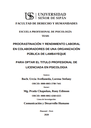 Procrastinación y rendimiento laboral en colaboradores de una organización pública de Lambayeque