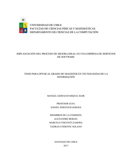 Implantación del proceso de mejora IDEAL en una empresa de servicios de software