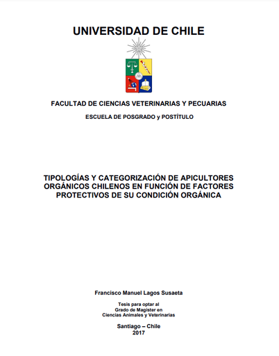 Tipologías de apicultor orgánico chileno en función de factores protectivos de su condición orgánica